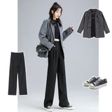 Black Straight Pants - WOMONA.COM