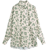 Animal Print Textured Shirt - WOMONA.COM