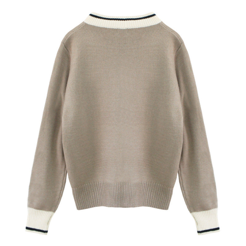 Knit Long Sleeve Sweater - WOMONA.COM