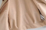 Simple Stitching Zipper Jacket Women - WOMONA.COM
