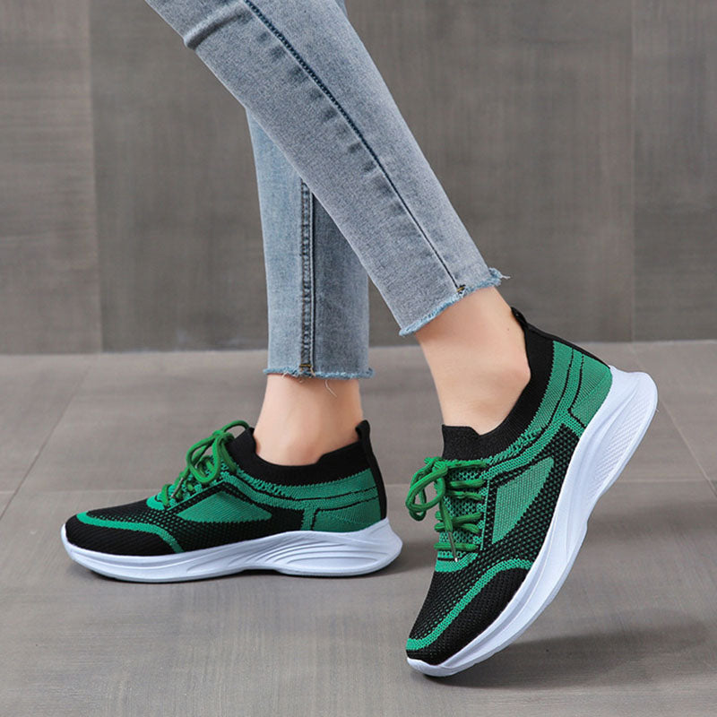 Green Black Sports Shoes - WOMONA.COM