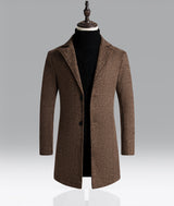 Men's Snowflake Trench Coat Coat - WOMONA.COM