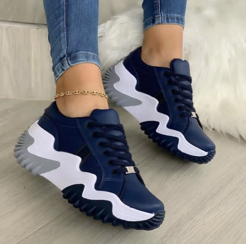 Women Lace-up Sports Sneakers - WOMONA.COM