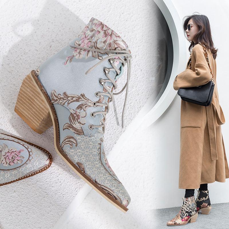 High-heeled Ankle Boots - WOMONA.COM