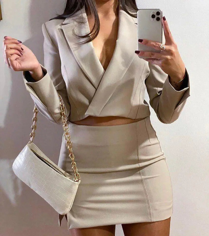 Cross Short Suit Jacket - WOMONA.COM
