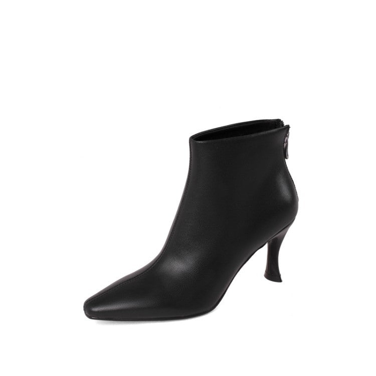 Blackjack Heel Ankle Boots - WOMONA.COM