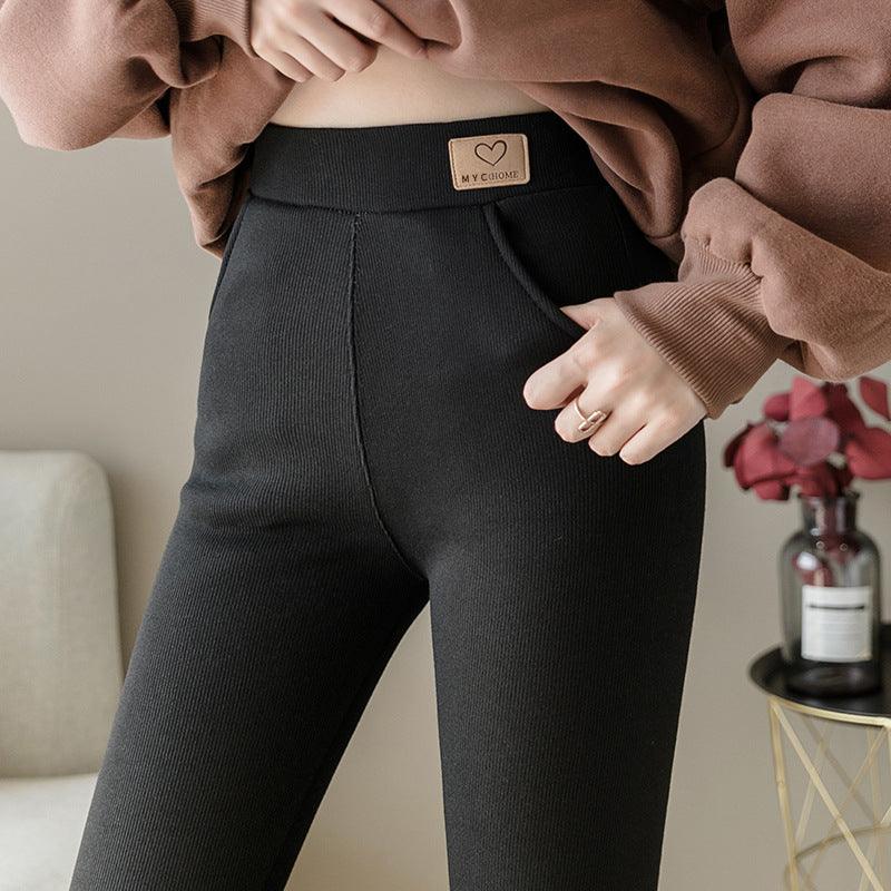 Plus Size Pocket Leggings S - WOMONA.COM
