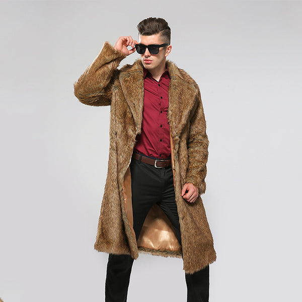 Men's Large Long Trench Coat - WOMONA.COM