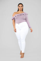 Women's Plus Size Fashion High Elastic Denim Pencil Pants - WOMONA.COM